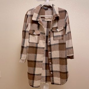 Boutique Brown and Beige Flannel Size Small